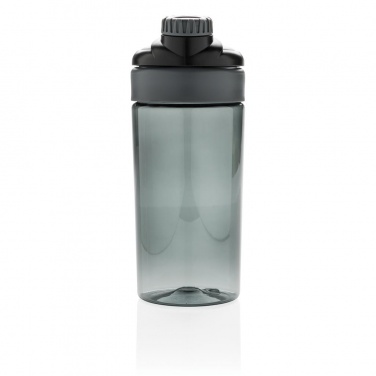 Logo trade promotional merchandise photo of: Leakproof bottle with wireless earbuds, black