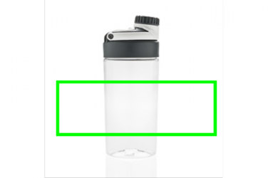 Logo trade promotional merchandise photo of: Leakproof bottle with wireless earbuds, white