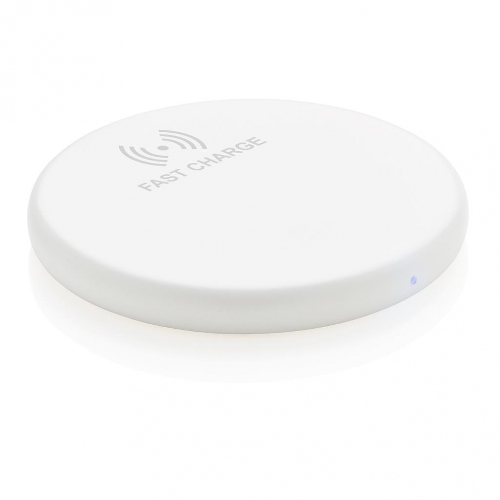 Logo trade promotional giveaways image of: Wireless 10W fast charging pad, white