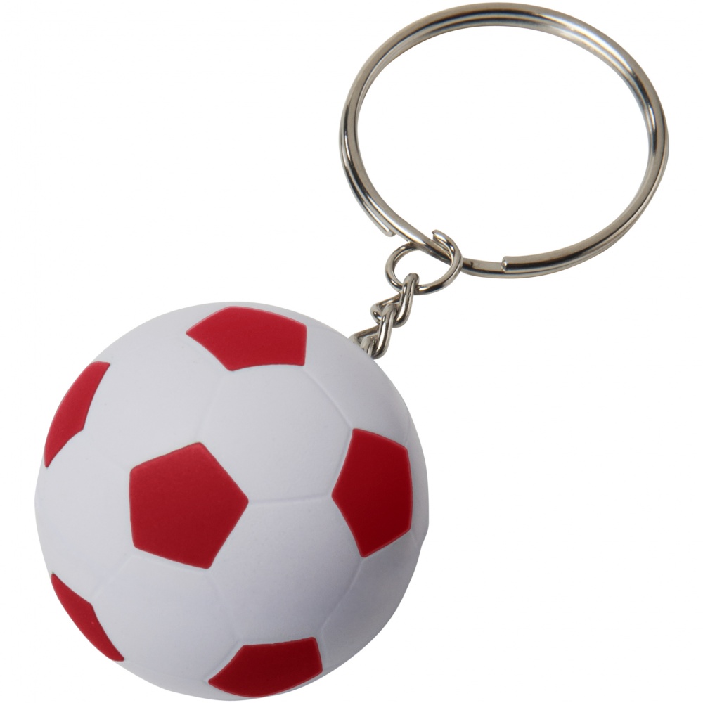 Logotrade promotional product picture of: Striker football key chain, red