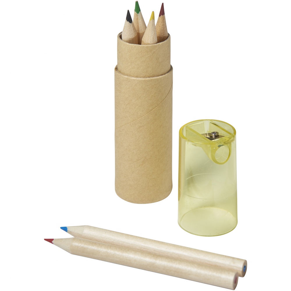 Logo trade promotional items image of: 7 piece pencil set, yellow