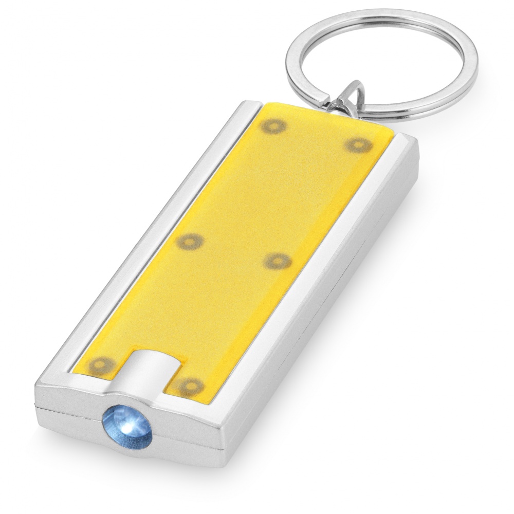 Logotrade business gift image of: Castor LED keychain light, yellow