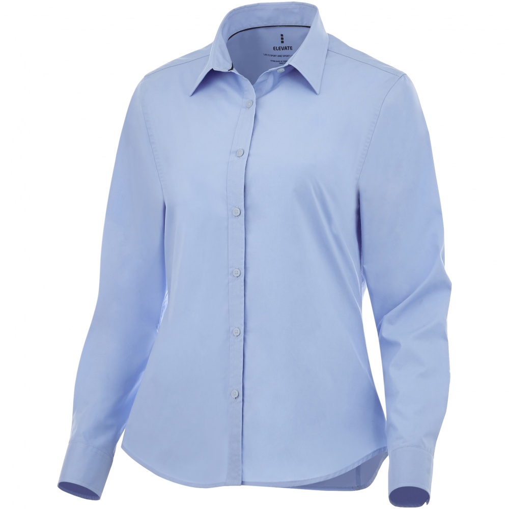 Logo trade advertising products image of: Hamell long sleeve ladies shirt, light blue