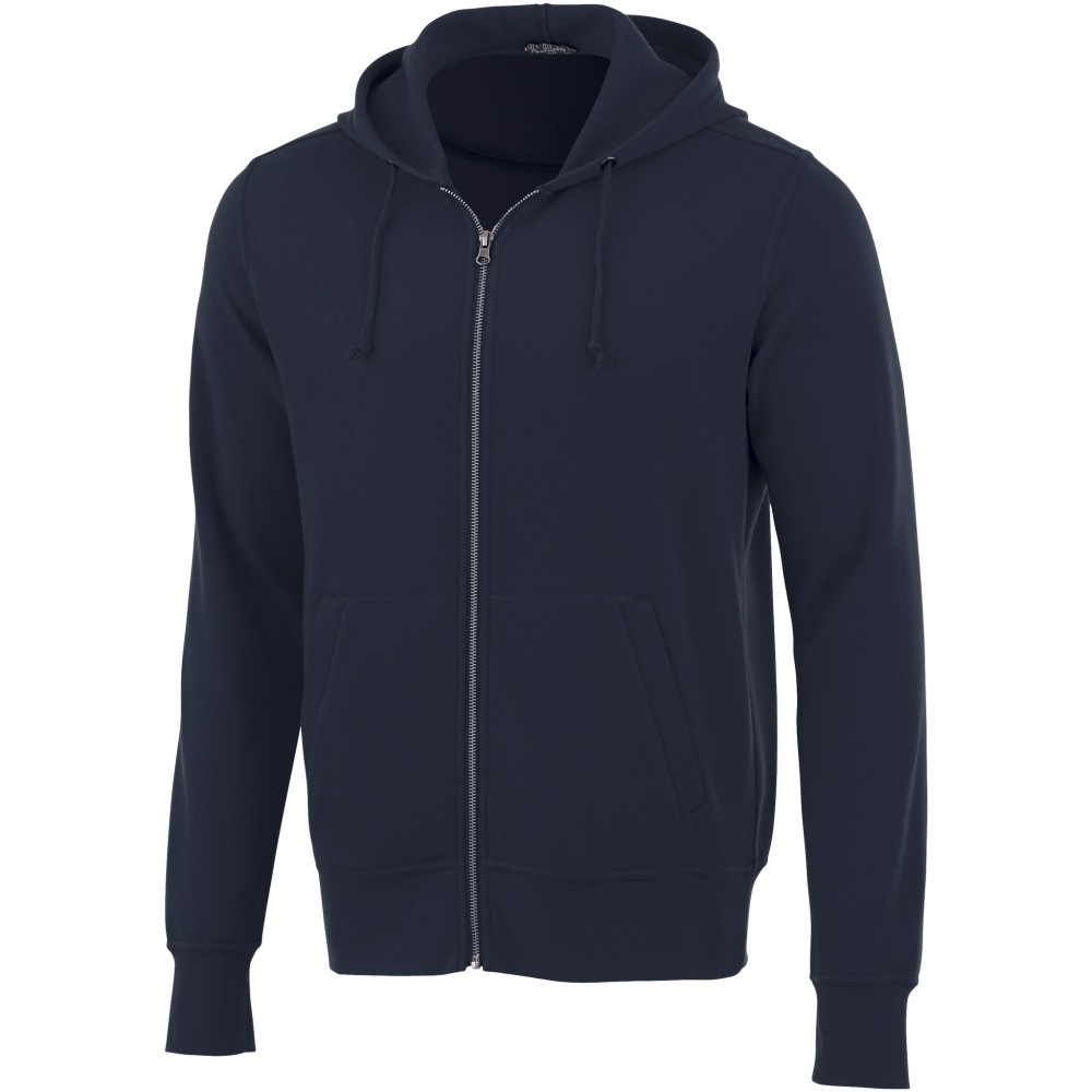 Logotrade promotional giveaway image of: Cypress full zip hoodie, navy blue