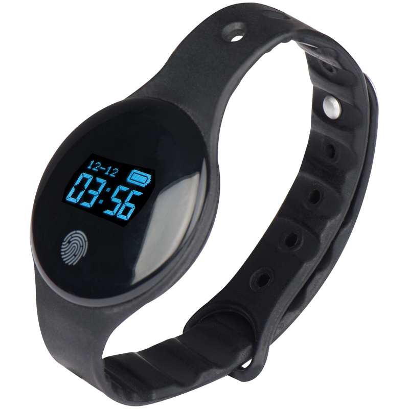 Logo trade promotional giveaways picture of: Smart fitness band, with extras, black