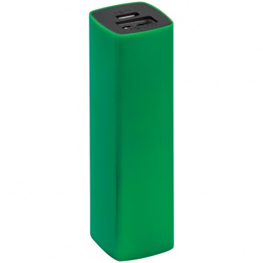 Logo trade promotional gifts image of: 2200 mAh Powerbank with case, Green