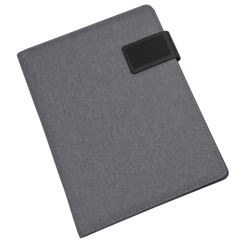 Logo trade promotional gift photo of: A4 Conference folder SALERMO, Grey