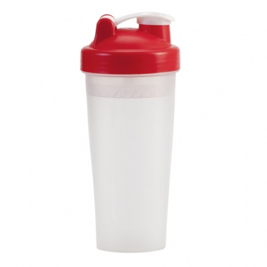 Logo trade business gifts image of: 600 ml Muscle Up shaker, red