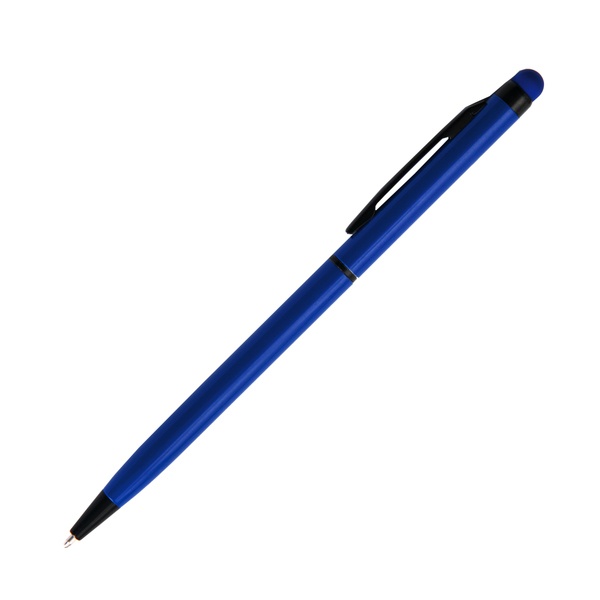 Logo trade promotional gift photo of: Touch Top ballpen, blue