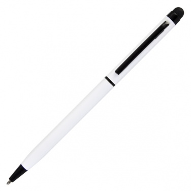 Logo trade promotional gift photo of: Touch Top ballpen, white