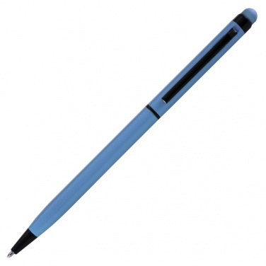 Logotrade promotional item image of: Touch Top ballpen, light blue