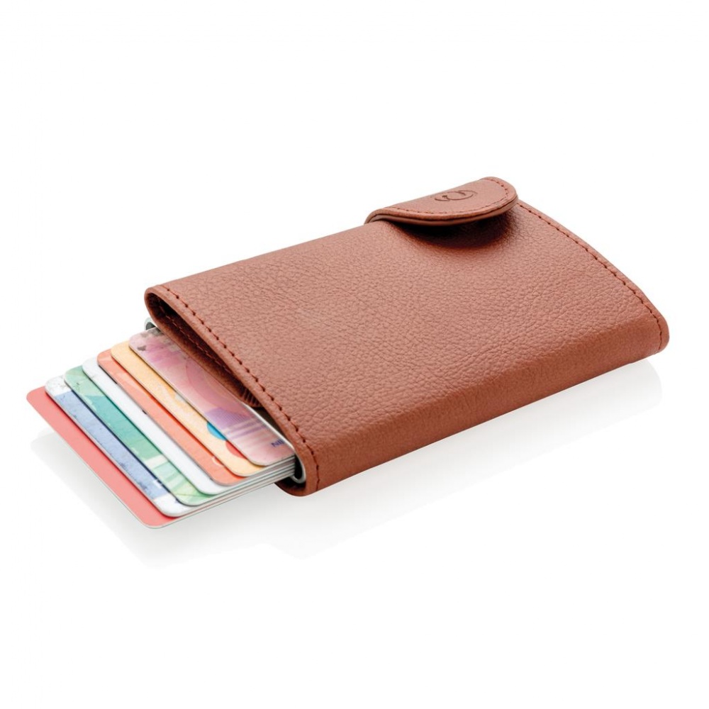 Logo trade business gift photo of: C-Secure RFID card holder & wallet, brown