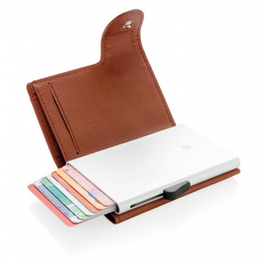 Logo trade promotional merchandise picture of: C-Secure RFID card holder & wallet, brown