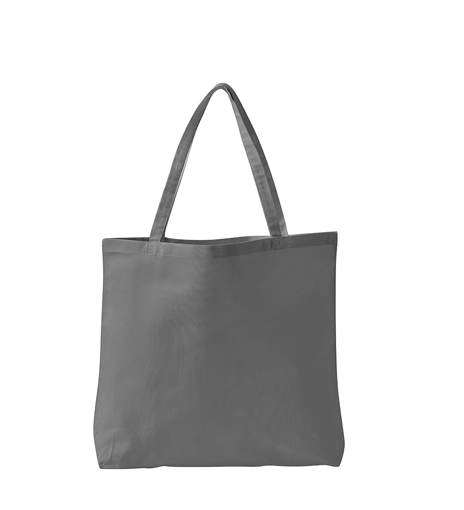 Logo trade promotional giveaways image of: Canvas bag GOTS, grey