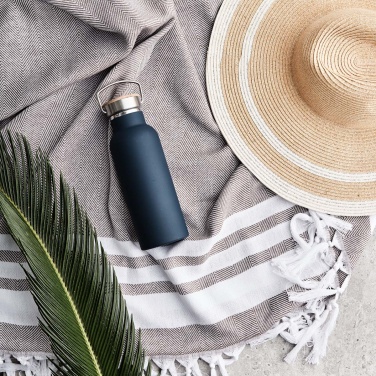 Logo trade promotional giveaway photo of: Miles insulated bottle, navy