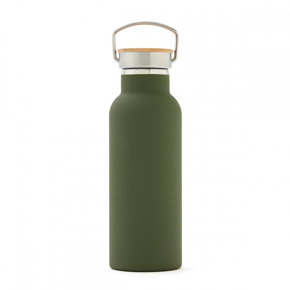 Logo trade promotional giveaways picture of: Miles insulated bottle, green