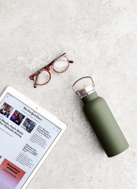 Logo trade promotional gift photo of: Miles insulated bottle, green