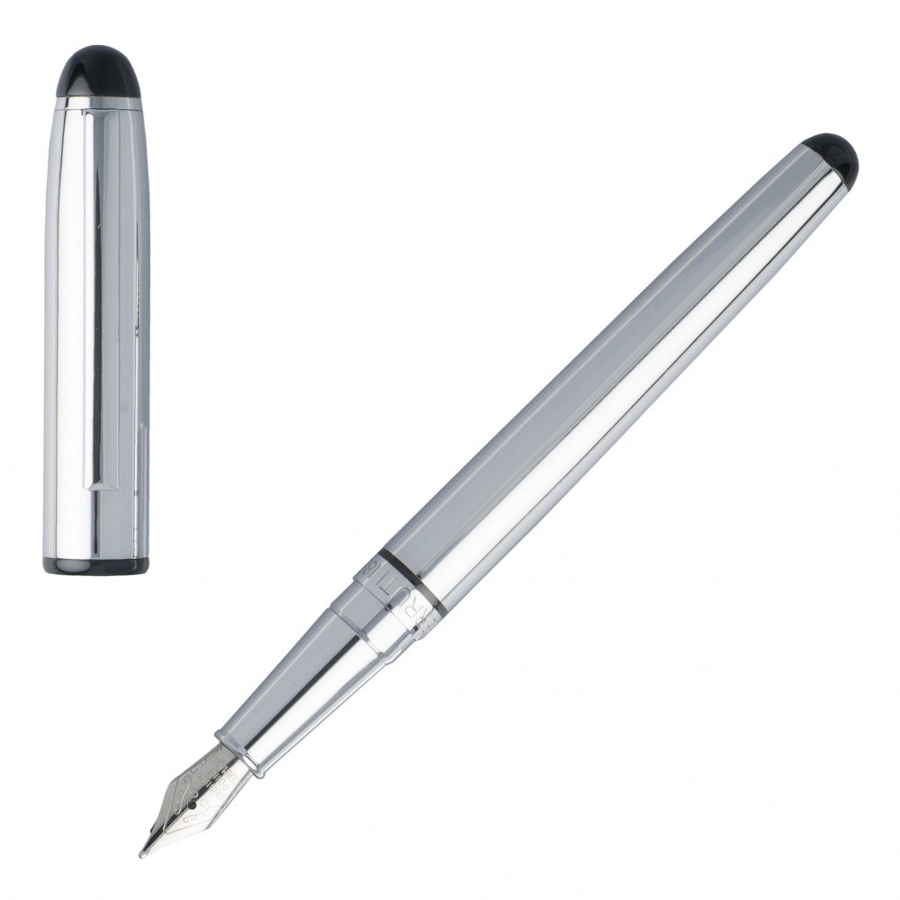 Logotrade promotional item picture of: Fountain pen Leap Chrome, Grey