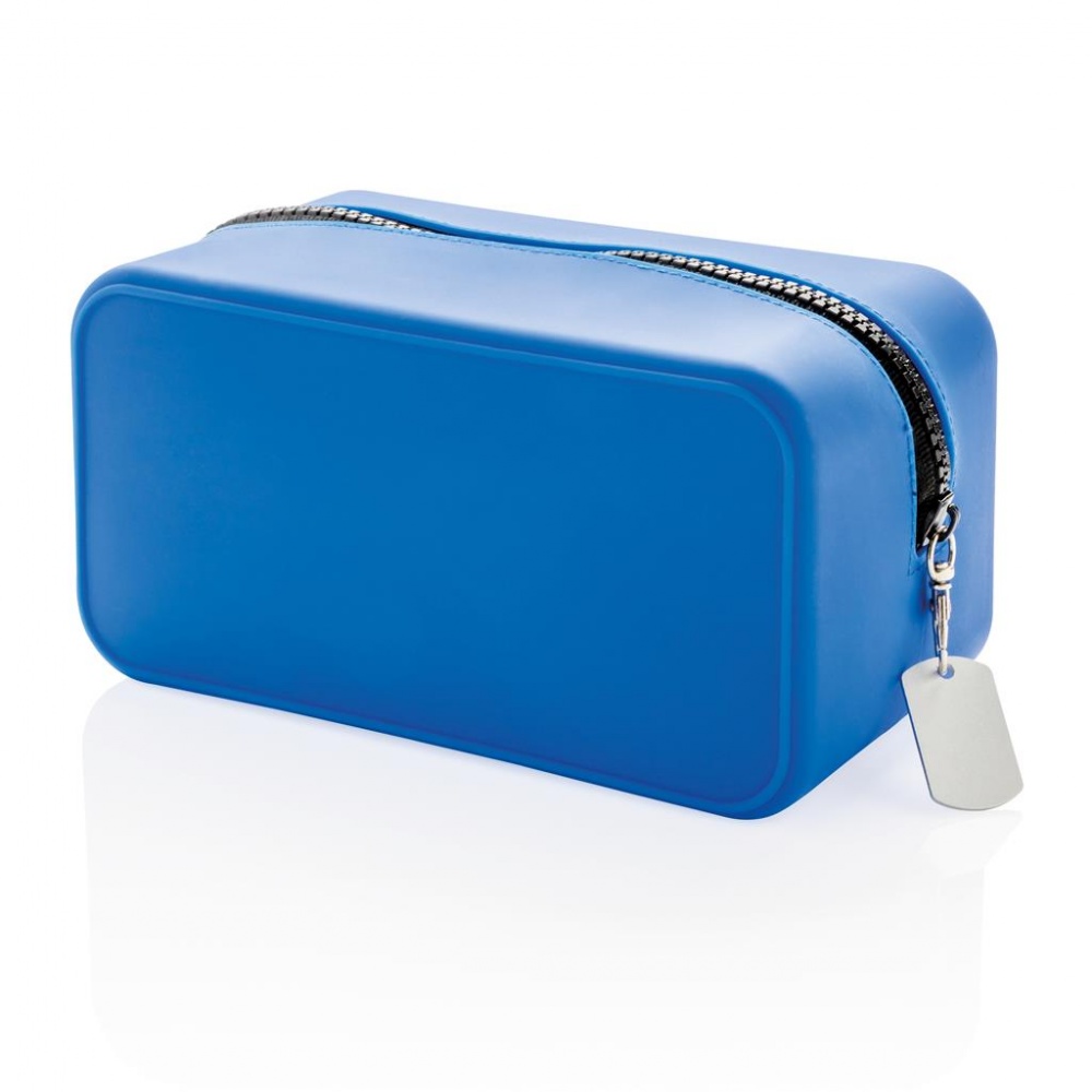 Logotrade promotional products photo of: Leak proof silicon toiletry bag, blue