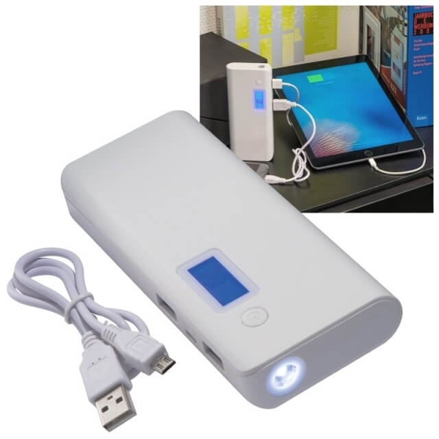 Logotrade promotional giveaway picture of: Power bank 10000mAh STAFFORD  color white