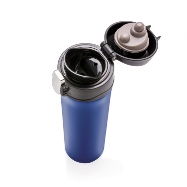 Logotrade business gift image of: Easy lock vacuum flask, blue