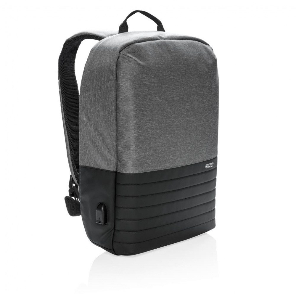 Logo trade advertising products image of: Swiss Peak RFID anti-theft 15" laptop backpack