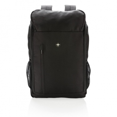 Logotrade promotional items photo of: Swiss Peak RFID easy access 15" laptop backpack, Black