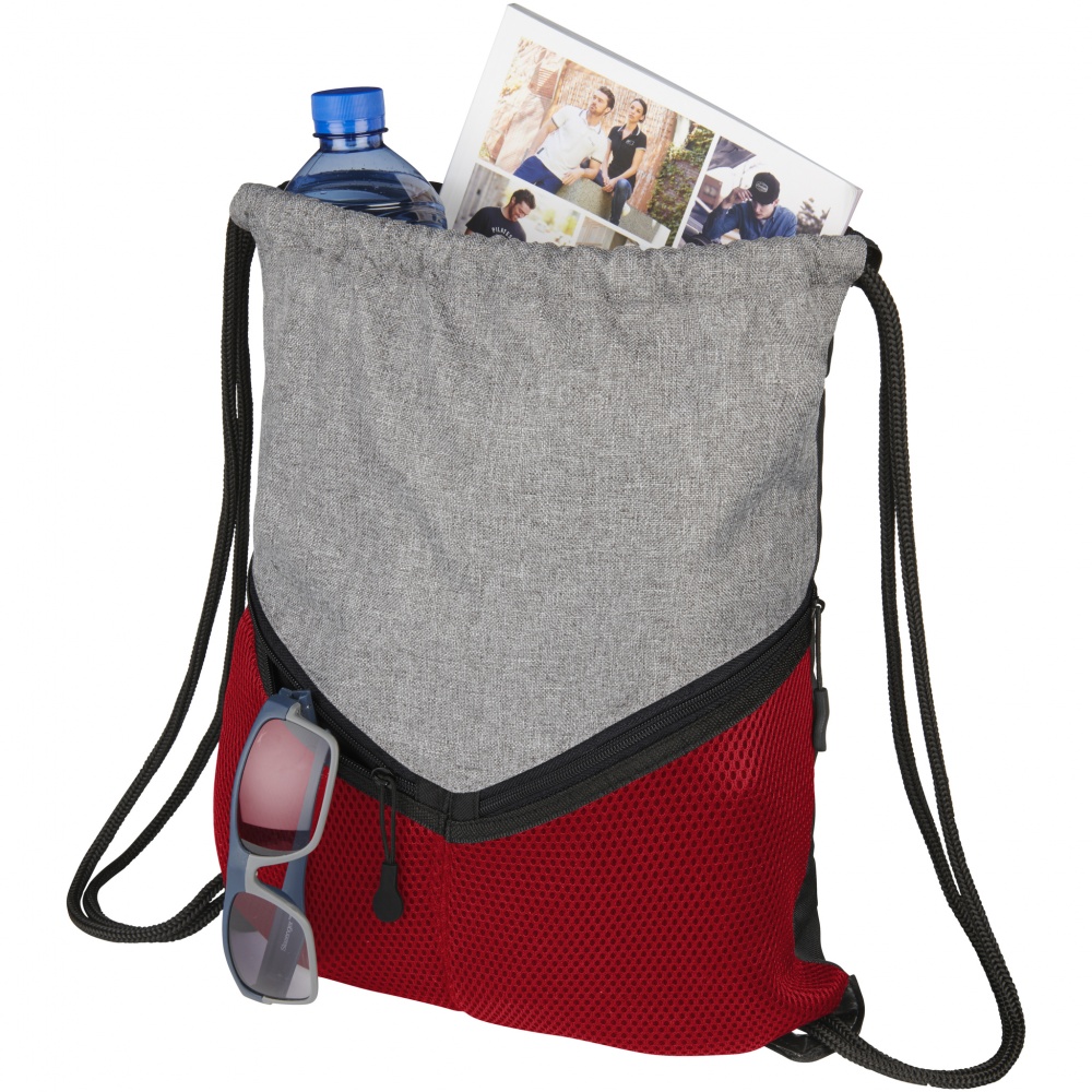 Logotrade promotional giveaway image of: Voyager Drawstring Sportspack, red