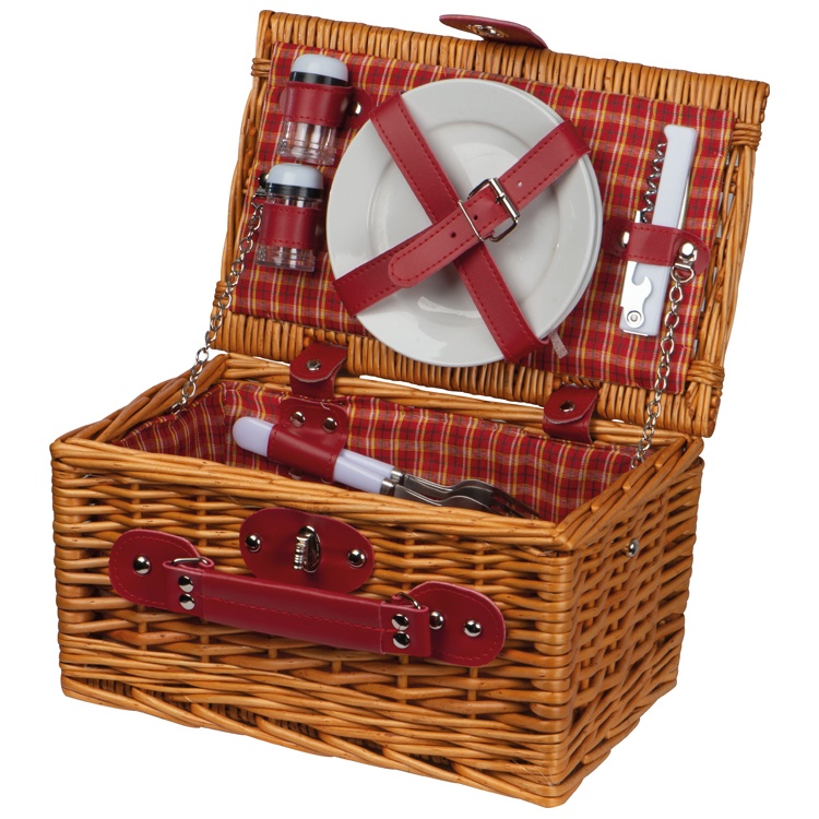Logotrade promotional gifts photo of: Picnic basket with cutlery, brown