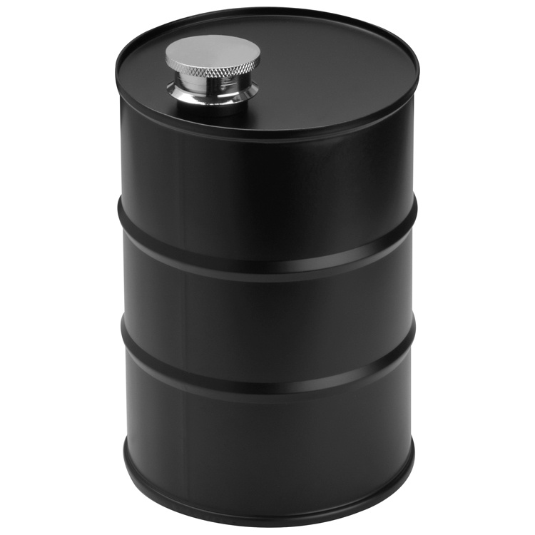 Logotrade promotional item image of: Hip flask barrel, black