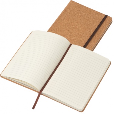 Logo trade promotional gifts image of: Cork notebook - DIN A5, beige