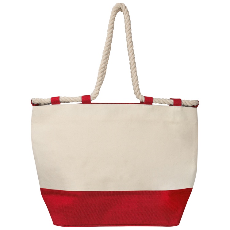 Logotrade advertising product image of: Beach bag with drawstring, red/natural white