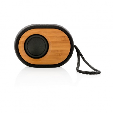 Logo trade promotional merchandise picture of: Cool Bamboo X  speaker, black