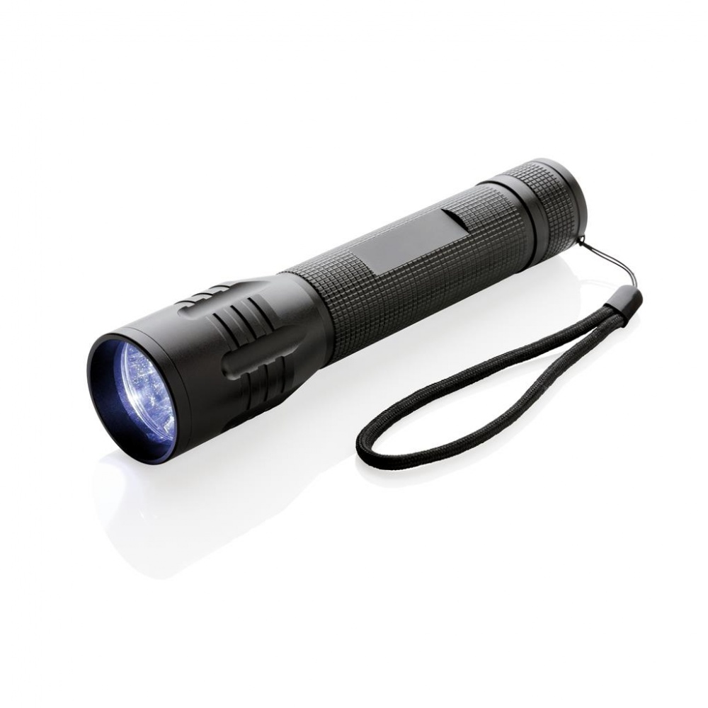 Logo trade promotional giveaways image of: 3W large CREE torch, black