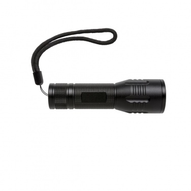 Logo trade promotional giveaways picture of: 3W medium CREE torch, black