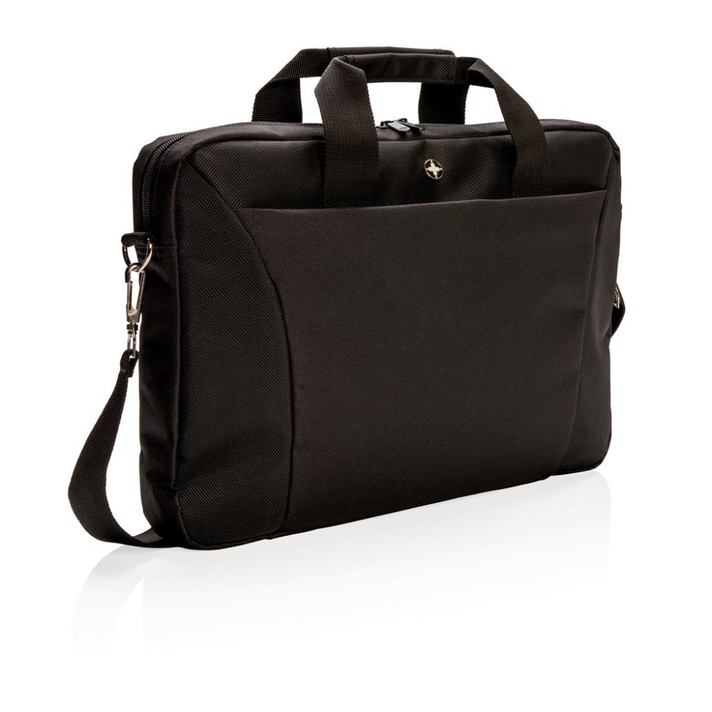 Logo trade advertising product photo of: Swiss Peak 15.4” laptop bag, black