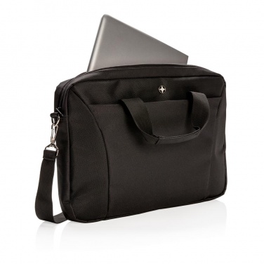Logo trade promotional gifts image of: Swiss Peak 15.4” laptop bag, black