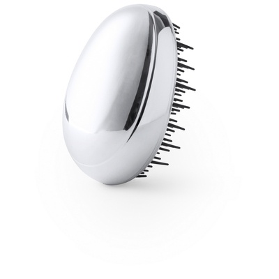Logo trade promotional giveaways image of: Anti-tangle hairbrush, Silver