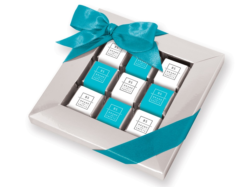 Logotrade promotional gift image of: 9 mini bars chocolate frame box