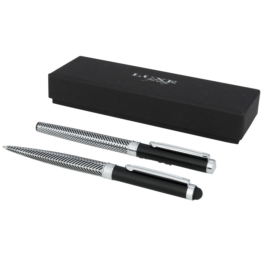 Logo trade promotional merchandise photo of: Empire Duo Pen Gift Set, silver