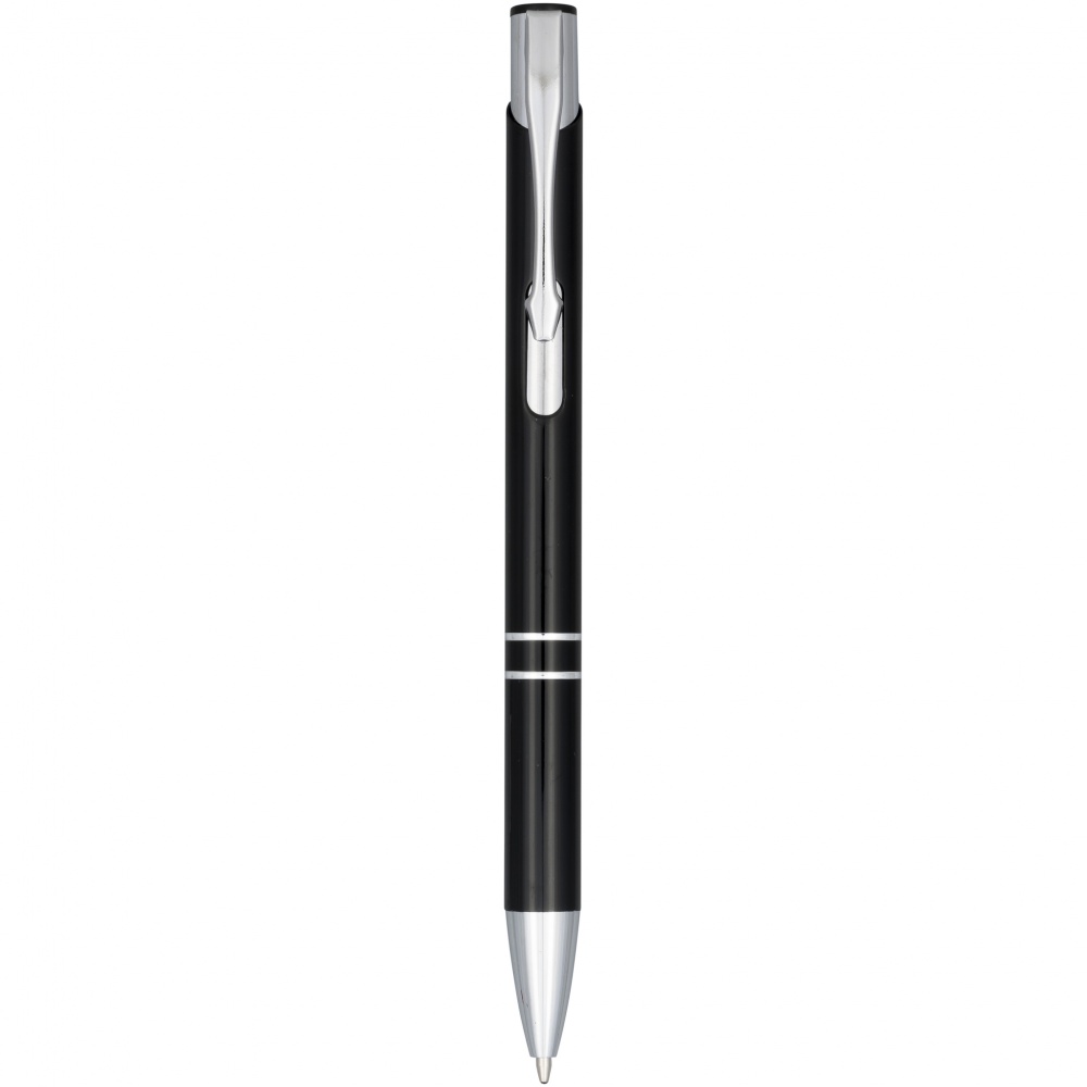 Logo trade corporate gift photo of: Moneta anodized ballpoint pen, black