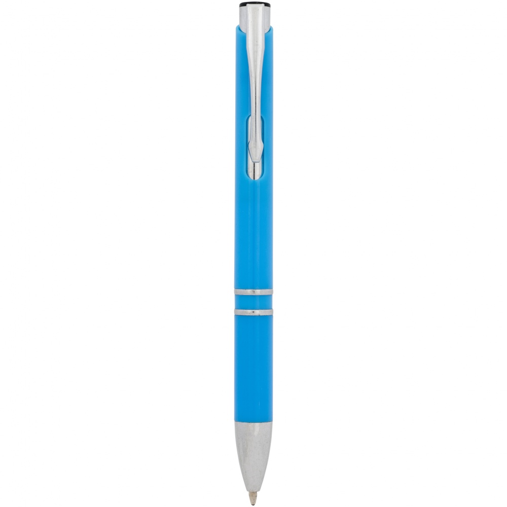 Logo trade corporate gift photo of: Moneta ABS ballpoint pen, light blue