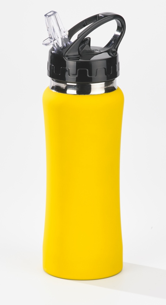 Logo trade business gift photo of: WATER BOTTLE COLORISSIMO, 600 ml, yellow