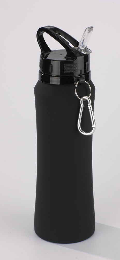 Logo trade corporate gift photo of: Water bottle Colorissimo, 700 ml, black