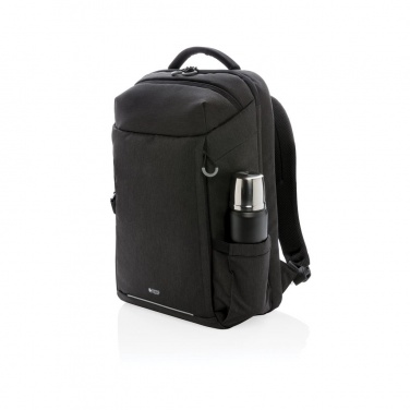 Logotrade promotional giveaway image of: Swiss Peak XXL weekend travel backpack with RFID and USB, black