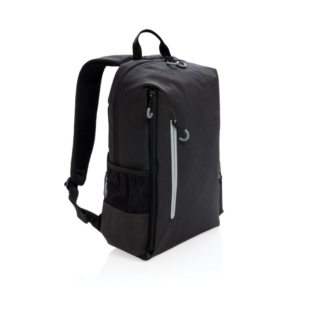 Logotrade promotional product picture of: Lima 15" RFID & USB laptop backpack, black
