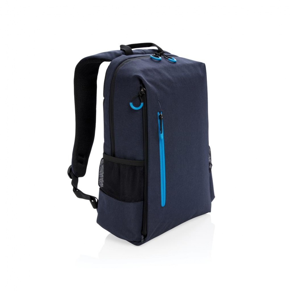 Logotrade promotional item picture of: Lima 15" RFID & USB laptop backpack, navy