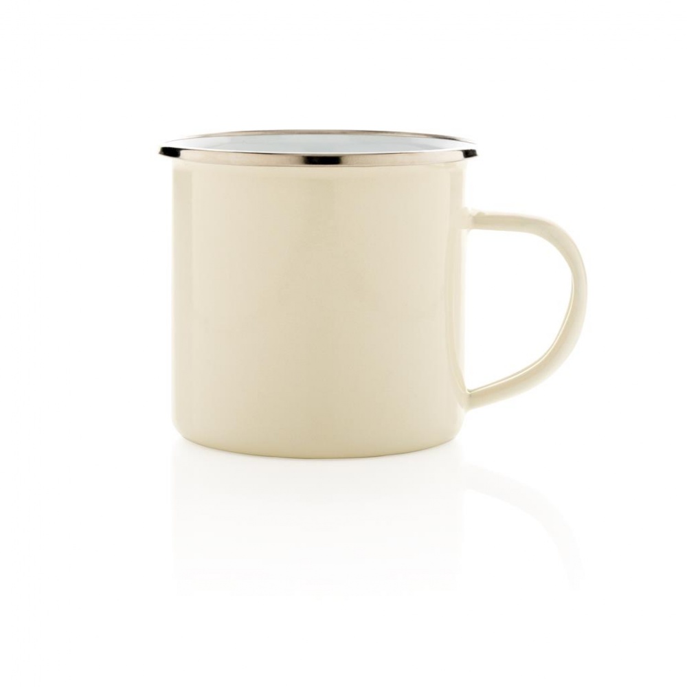 Logotrade promotional products photo of: Vintage enamel mug, white