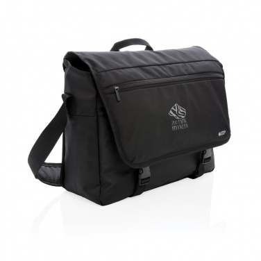 Logo trade business gift photo of: Swiss Peak RFID 15" laptop messenger bag PVC free, black