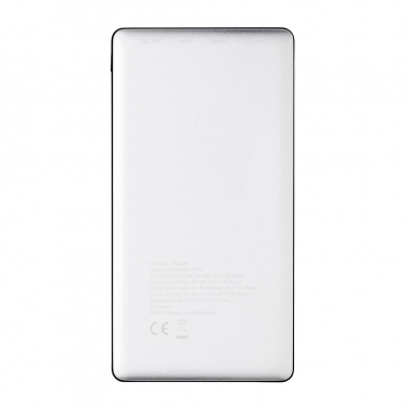 Logotrade promotional gift picture of: 10.000 mAh Powerbank with PD and Wireless charger, silver